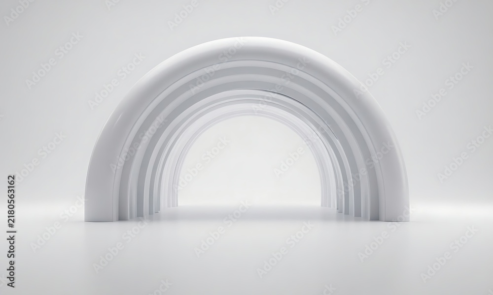 Fototapeta premium empty white corridor