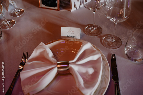 Quadro su tela Place card, a decorative wedding sign