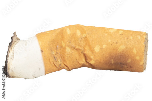 фотографія cigarette butts isolated on white background