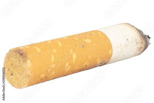 фотографія cigarette butts isolated on white background