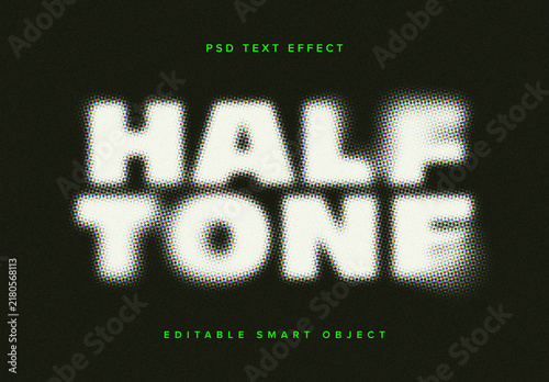 Diffused Halftone Text Effect Mockup
