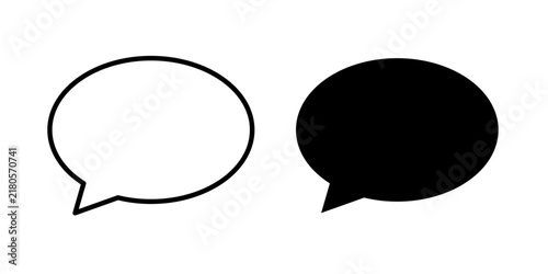 Bild auf Leinwand Speech Bubble Icon represents conversation, messaging, and communication