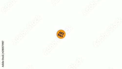 Limited Discount Offer Sale Badge Animated Graphic
Retail Sale Promotion 15% Percent Off Badge Motion Design