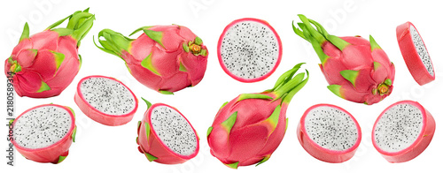dragon fruit, pitahaya, pitaya, isolated, full depth of field