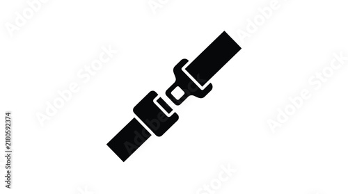 Belt buckle silhouette on a white background simple graphic design