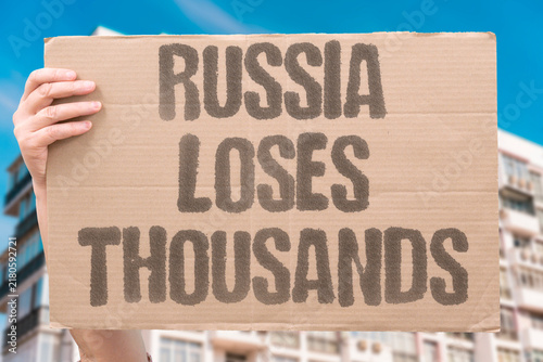Quadro su tela "Russia loses thousands" Moscow suffers over 1,000 daily casualties