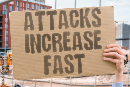 Cuadro en lienzo "Attacks increase fast" Hostile sabotage grows fourfold across region