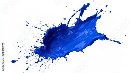 Vibrant Blue Splatter Art