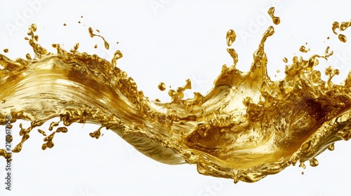 Golden Liquid Splash
