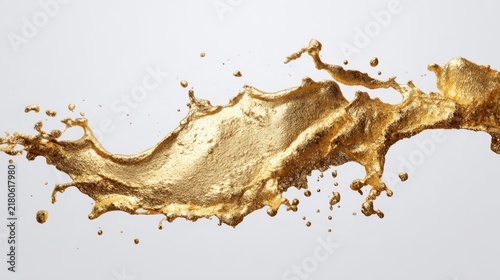 Glittering Gold Liquid Splash