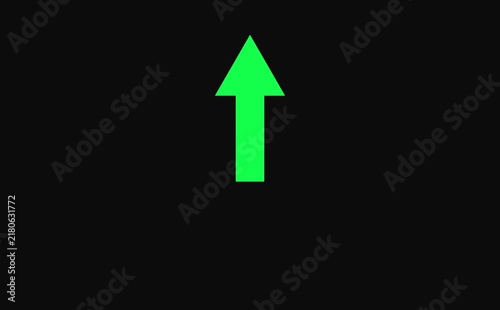 Animated arrow from left to right on black background . Hand Draw up Arrow With Scribble Animation. 