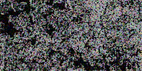 Quadro su tela Abstract Pointillist Pattern of Multi- Colored Dots on a Dark Background pointil