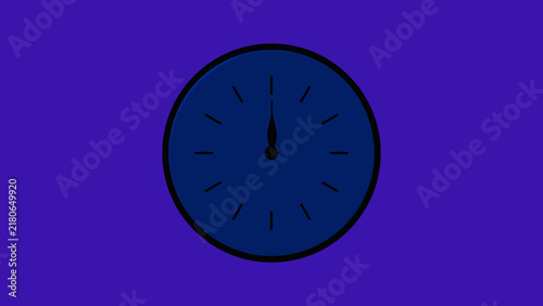 Fotografie Round analog clock face monitors passing hours with clear markers