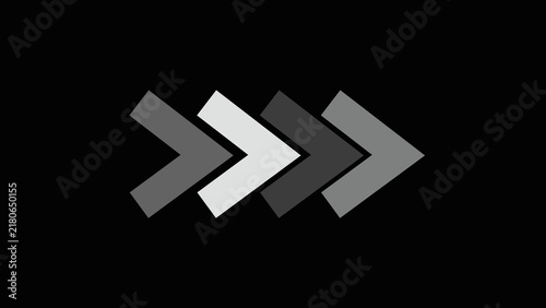 Принти на полотні Multiple arrows graphic indicates sequence progression and forward direction