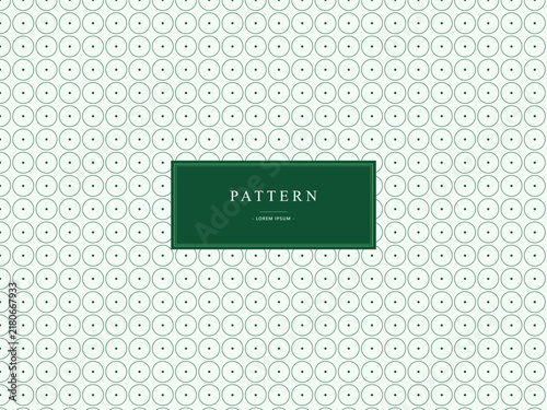 Minimalist green circle pattern background with geometric dot shapes