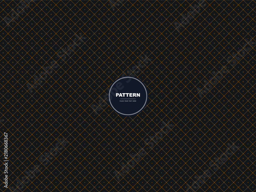 Seamless diamond grid pattern with thin orange lines on a dark black background