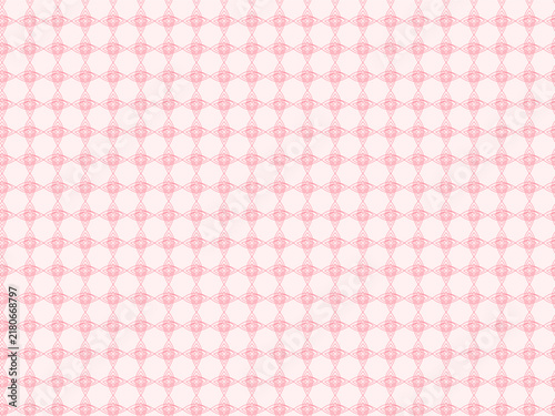 Pink geometric diamond pattern with curved line art vector background design.