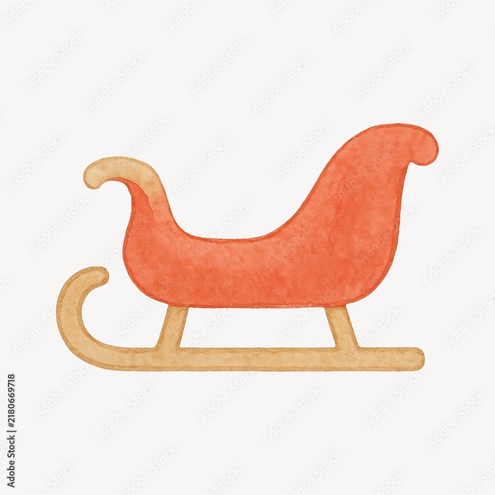 Obraz premium Whimsical vintage sleigh illustration.