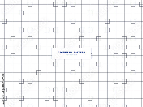 Minimalist geometric grid pattern with square elements on a white background.