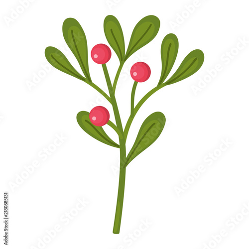 Exquisite hand drawn cowberry branch vector element. Lovely flat style red winter berry with green leaves isolated on transparent background. Great for Christmas greeting cards and craft DIY.