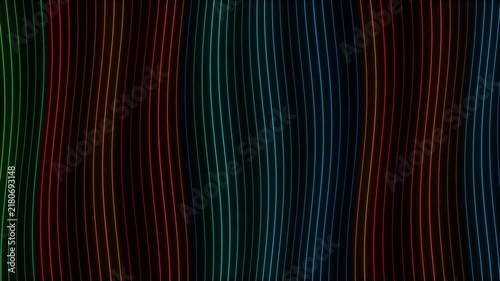 Abstract digital pattern with vertical lines and glowing color segments