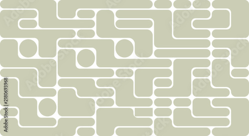 Beige geometric pattern with rounded shapes and white gaps