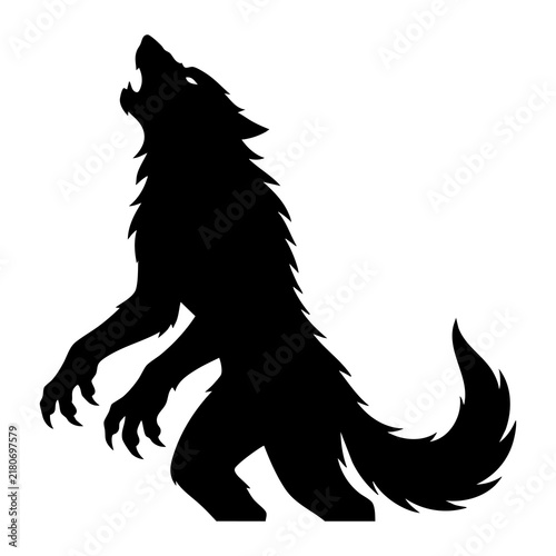 Fotografie Werewolf vector silhouette