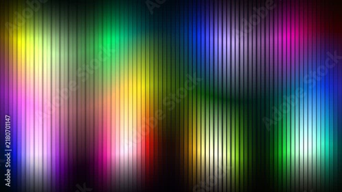 Abstract digital composition featuring vibrant vertical light streaks on black