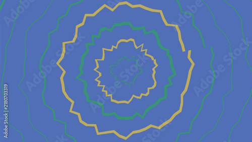 Abstract geometric star pattern in blue