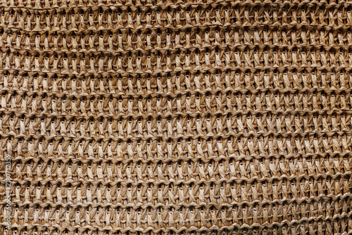 Foto Natural raffia crochet woven texture background