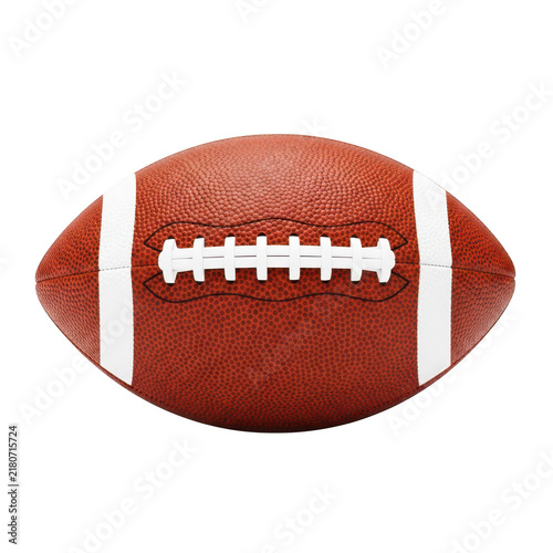 American football on a transparent background, classic sports equipment for game day, practice, and athletic collections.