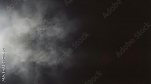 Abstract dark background with soft white smoke or fog light effect