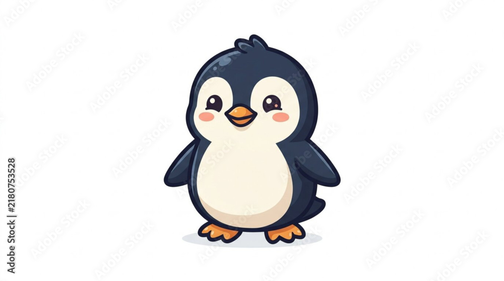 Obraz premium penguin on a white background