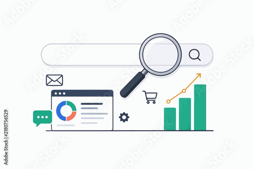 vector illustration of business graph