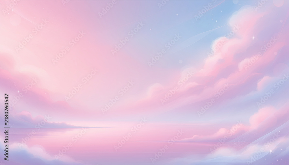 Obraz premium グラデーションの空と雲が広がる抽象的な背景