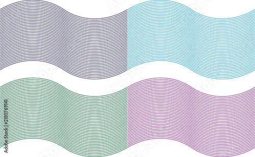 Wavy Lines Illustration, Abstract Design Element, Colorful Stripes Pattern Featuring Waves, Graphic