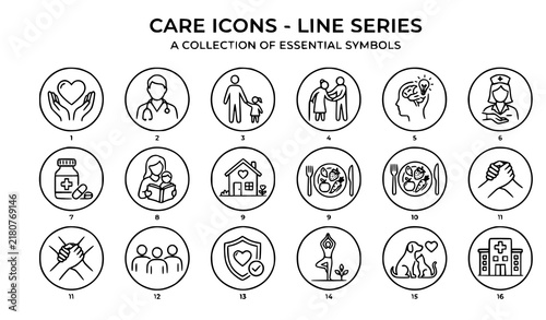 Wild Animals and Nature Line Icons Set – Editable Stroke Vector EPS10