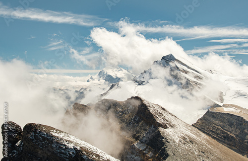 Photography mountain landscape with clouds
