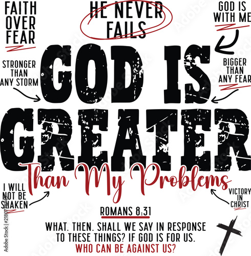 God Is Greater than my problems SVG Design