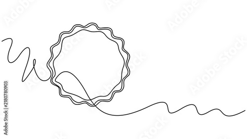 Animation of continuous drawing of one line of a round spiral, a dream catcher web. Focus concentration exercise sport, Self drawing ellipse frame continuous line drawing on animation round shape pro.