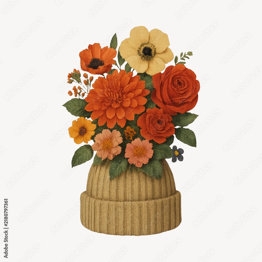 Obraz premium Vibrant floral bouquet illustration