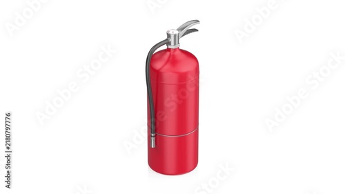 Fire extinguisher on white background