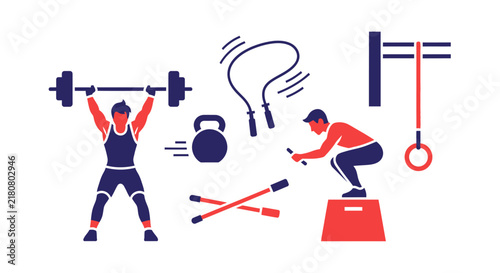 People doing fitness exercises outdoors.