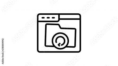 Data Backup Browser Window Icon for Internet Security