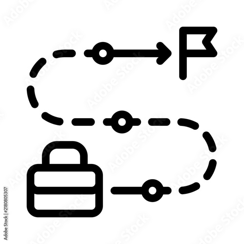 Roadmap line icon