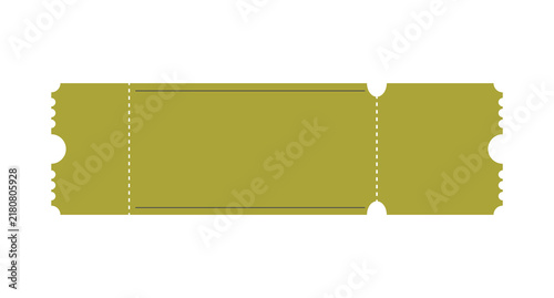 Fotografie Vintage Ticket Coupon Stub with Perforated Edges and Admission Pass Template Des