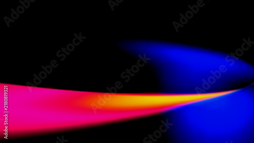 Abstract neon light waves in blue and pink colors