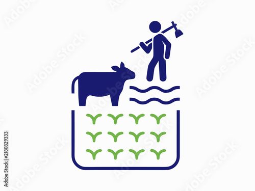 Sustainable Agriculture and Smart Farming – Farmer, Cow & Crop Field
