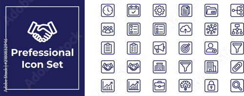 Web Design Icon Set with Business, Internet, Communication, Media, Technology, Social, Video, Game, Computer and Phone Symbols in Flat Vector Illustration Style