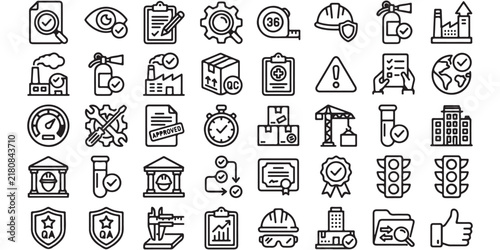 Flat icons set of various professional and business activities